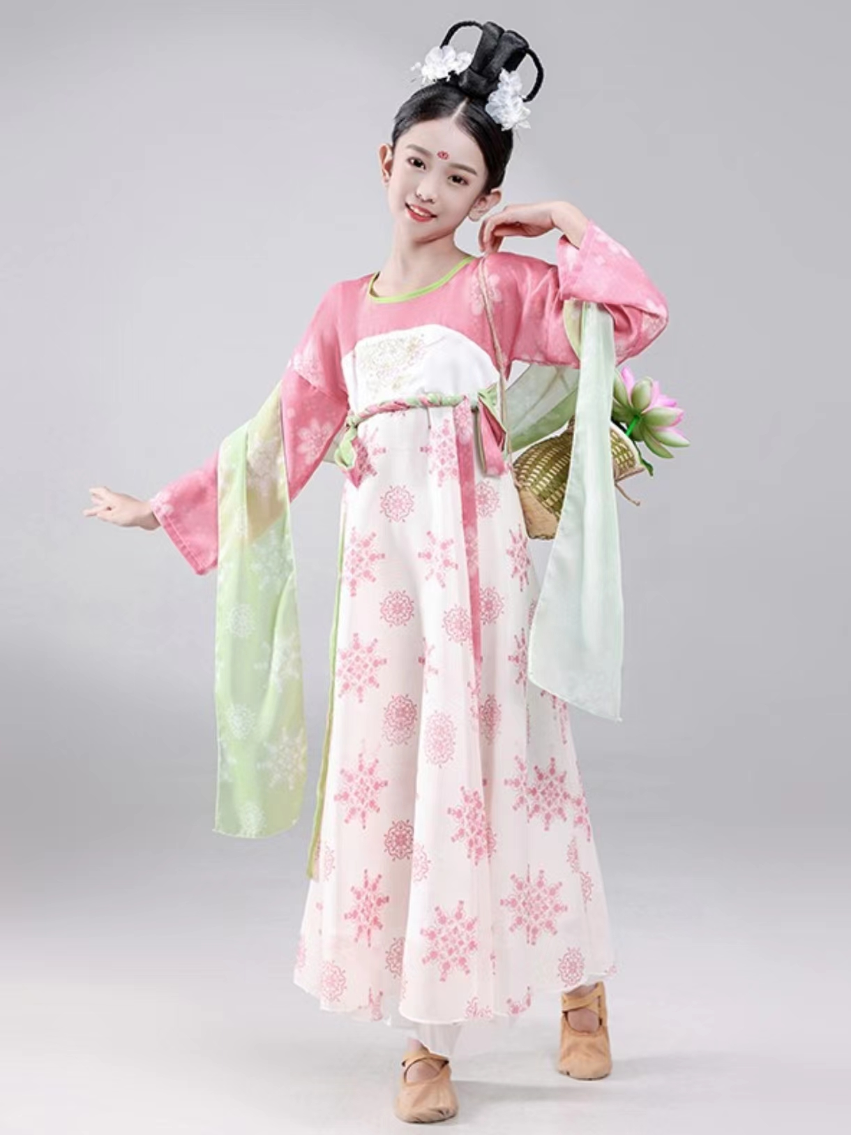 池上同款演出服汉服飘逸襦裙荷花