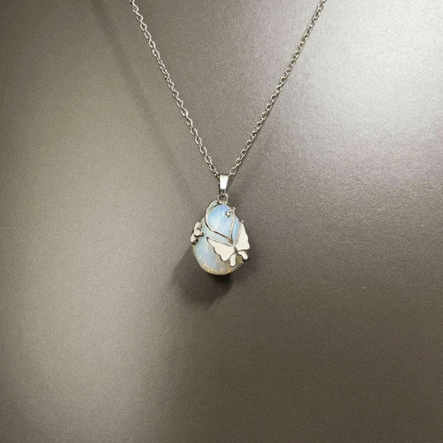 Vintage古着 Butterfly water drops项链