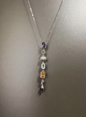 Vintage古着 Zircon Waterfall项链