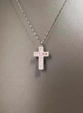 Vintage古着 Pink cross项链