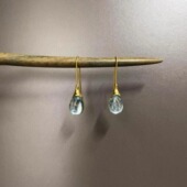 Vintage古着 Gray moonstone耳饰