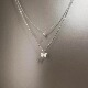 twin Vintage古着 Diamond butterfly项链