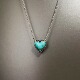 shaped Vintage古着 Heart Turquoise项链