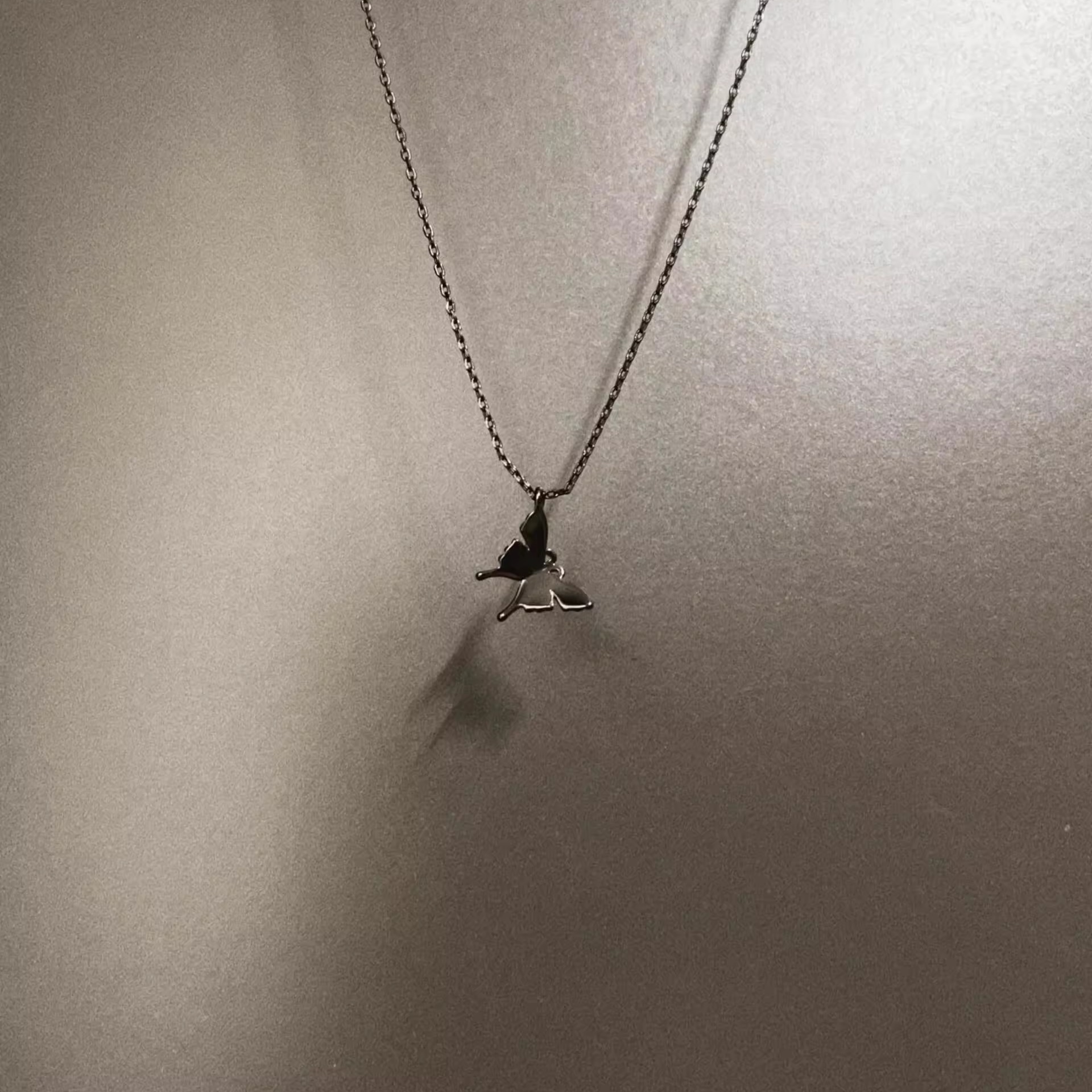 Vintage古着 Black butterfly项链