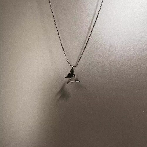 Vintage古着 Black butterfly项链