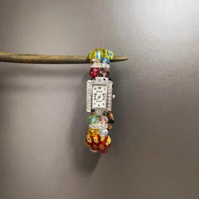 Vintage古着 Glazed flower watch手表