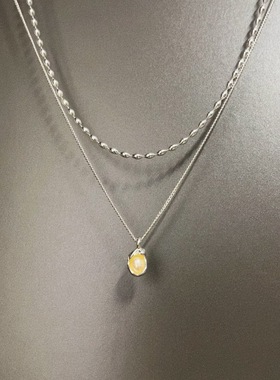 Vintage古着 Pleated pearl beans项链