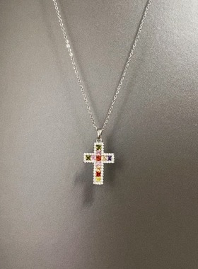 Vintage古着 Rainbow Cross项链