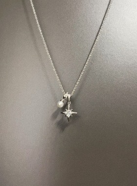 Vintage古着 Octagram Pearl项链