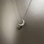 Vintage古着 Silver crescent项链