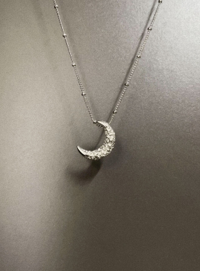 Vintage古着 Silver crescent项链