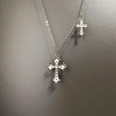 Vintage古着 Medieval Twin Cross项链