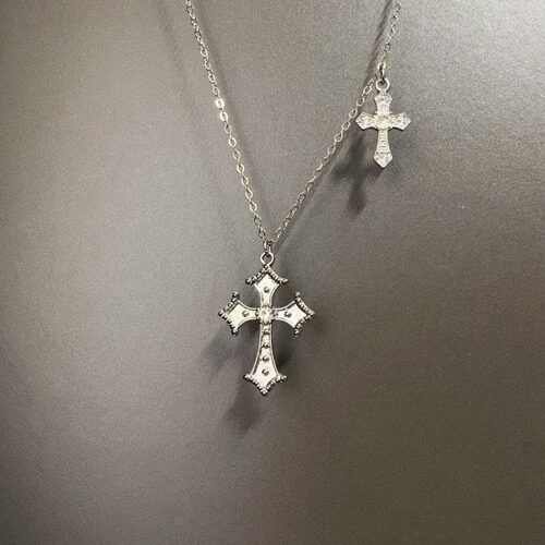 Vintage古着 Medieval Twin Cross项链