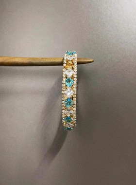 Vintage古着 Diamond-shaped zircon手镯