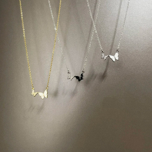 Vintage古着 Twin motherfish butterfly项链