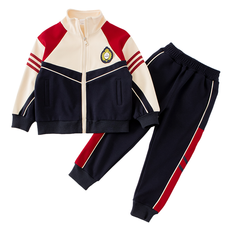 深圳小学生校服夏季短袖套装男女童学生运动会班服加大版定做园服