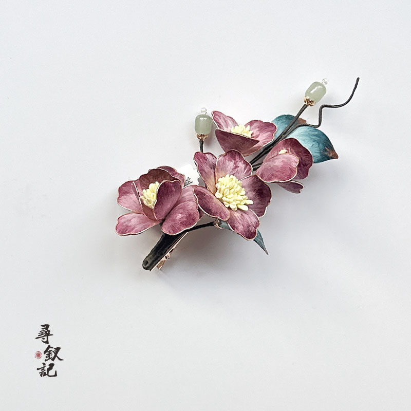 非遗绒花发饰发夹发卡气质汉服