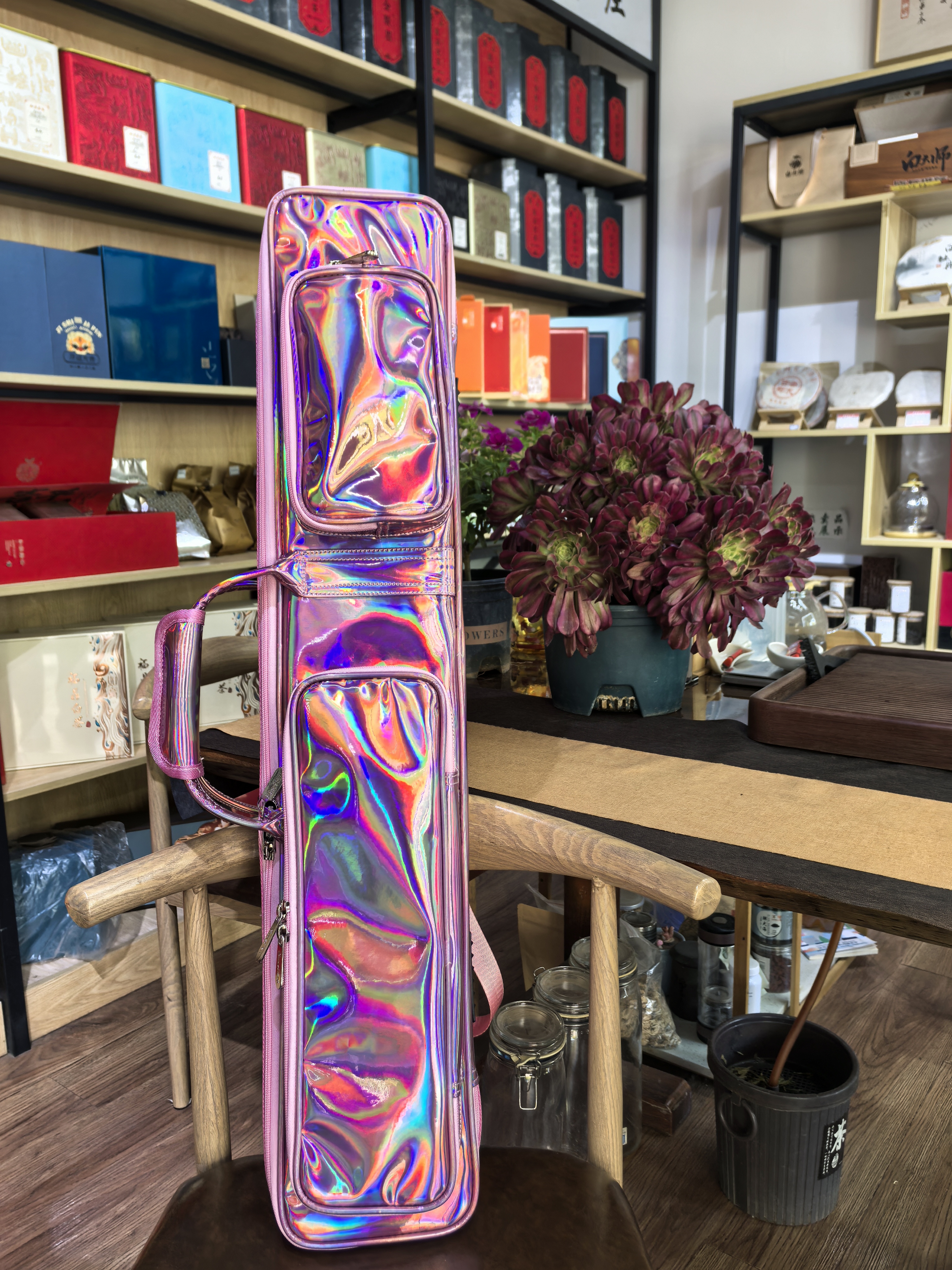 漆皮镭射竹笛包笛子收纳包竹笛收纳包笛子专用包洞箫包萧背包套袋