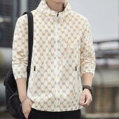 冰丝钓鱼服 青年印花外套防紫外线百搭宽松户外薄款 男士 防晒衣新款