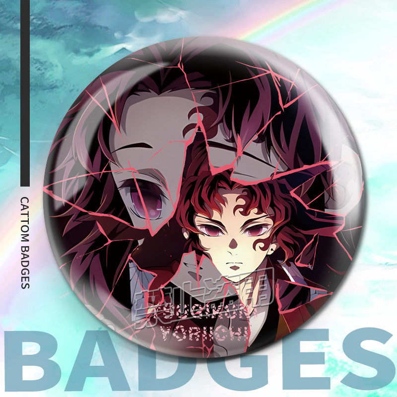 鬼灭之刃吧唧周边吧唧反光加厚谷子徽章时透无一郎富冈义勇蝴蝶忍