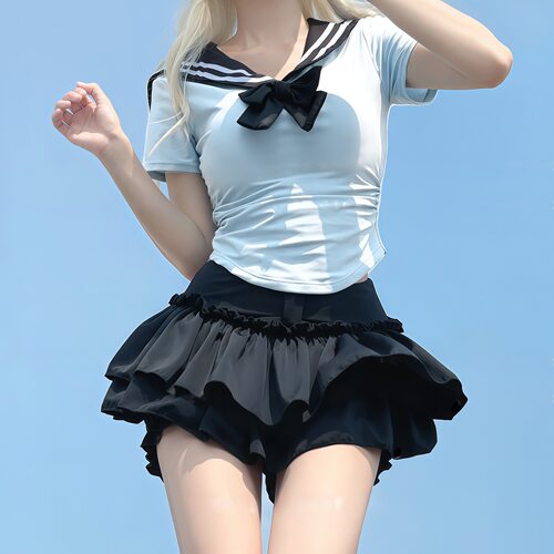 泳衣女2026新款高级感绝美分体微胖女孩遮肉少女大学生成人小个子