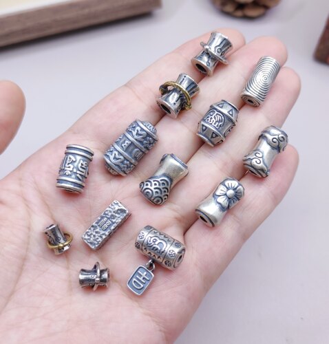 S925纯银配件手链项链配件diy配饰中间可以转动满100元包邮63 2