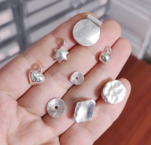 泰国清迈手工银手链项链配件六角星滴流diy材料100元包邮469 0