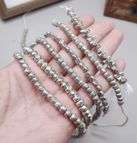 泰国清迈手工银手链项链配件diy散珠手作编绳材料100元包邮461 8