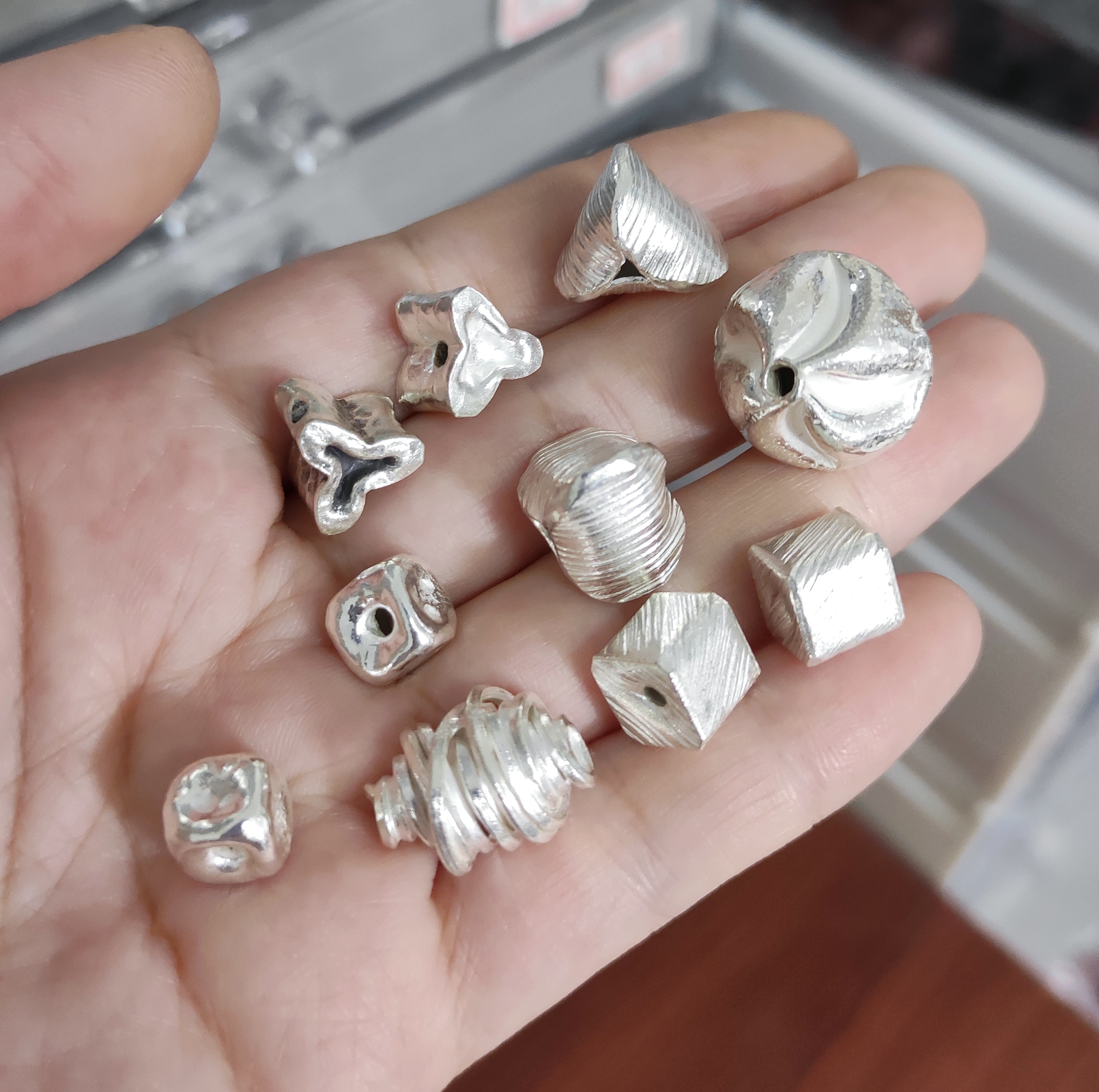 泰国清迈手工纯银手链项链配件diy材料手作串珠配饰100元包邮243