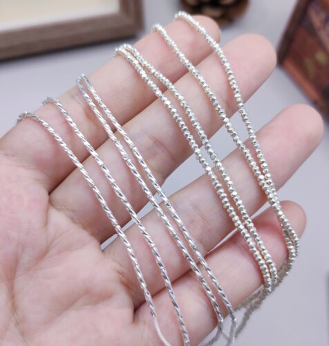 泰国清迈手工银细银管碎银子手链项链配件diy材料100元包邮728