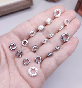 S925纯银跑环盘缠手链项链配件diy手作编绳材料100元包邮730 5