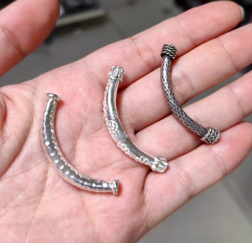 泰国清迈手工银管弯管手串珠材料配件diy手作材料100元包邮345 8