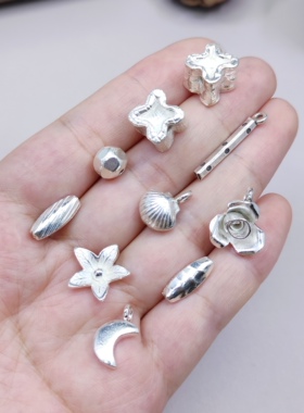 泰国清迈手工银手链项链月亮配件diy手作串珠材料100元包邮632 7