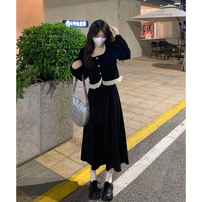 大码女装秋季流行穿搭套装胖mm显瘦高级感时尚小香风半身裙两件套