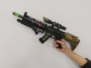 东发电动玩具枪AK47振动闪光八音抢男孩儿童狙击冲锋枪礼物玩具