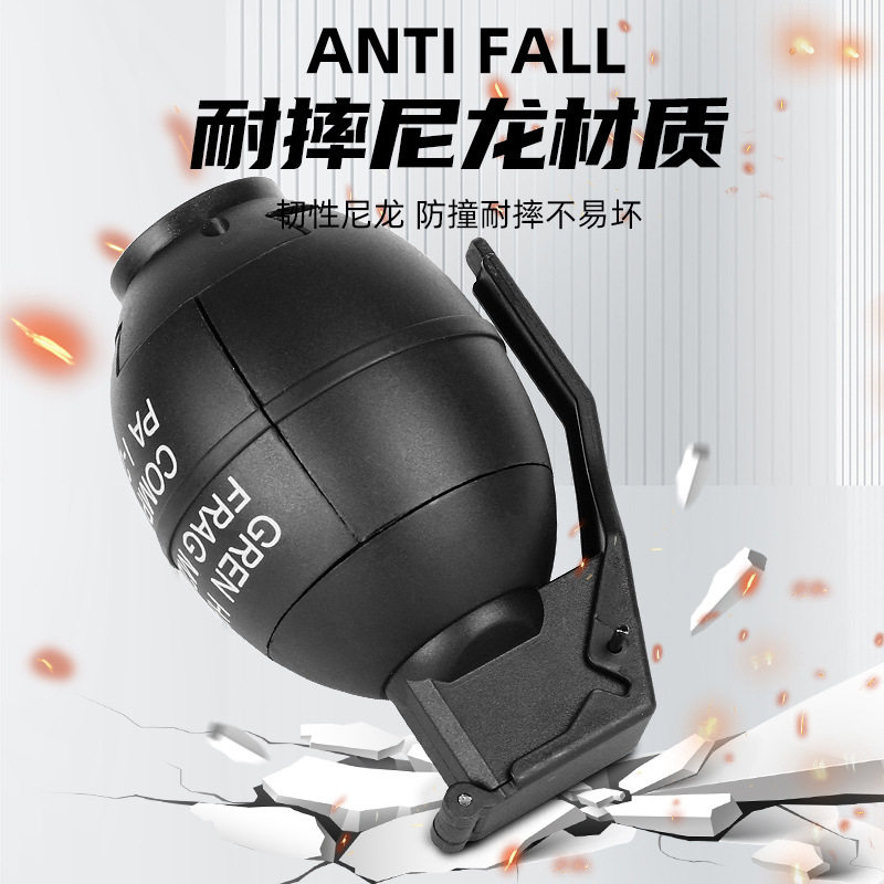 手榴玩具可炸男孩烟雾爆弹手雷儿童尼龙道具户外模型演出拉线