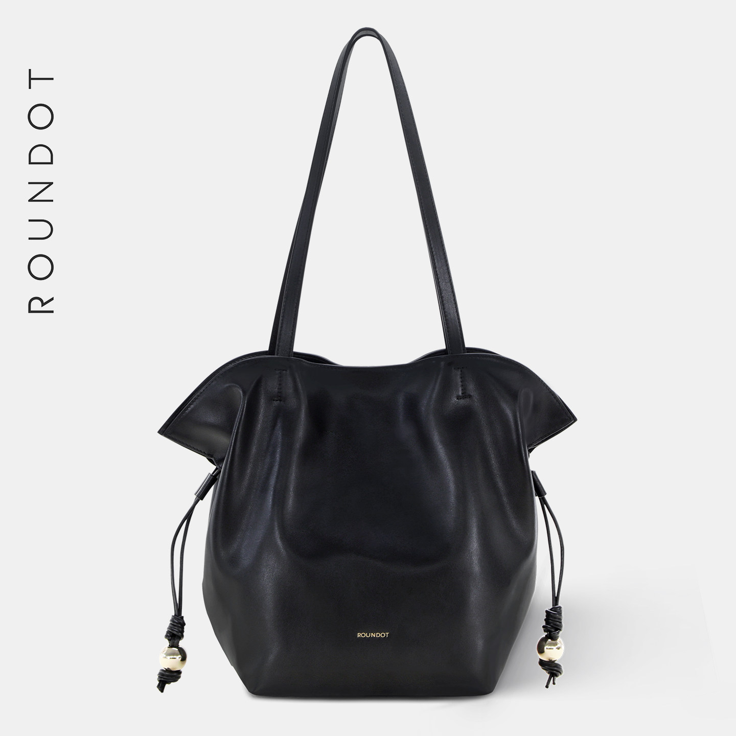 ROUNDOT圆点手拎云朵包2026新款头层牛皮水桶包垃圾袋抽绳托特包,箱包皮具/热销女包/男包,托特包,淘宝优惠券,粉丝福利购,淘宝优惠卷