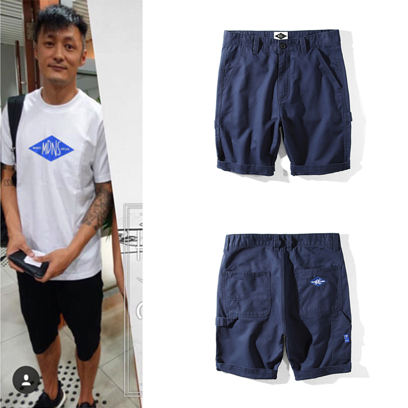刺绣短裤男