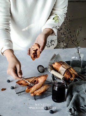 INS美食博主大热烘焙架银灰色摄影道具摆拍