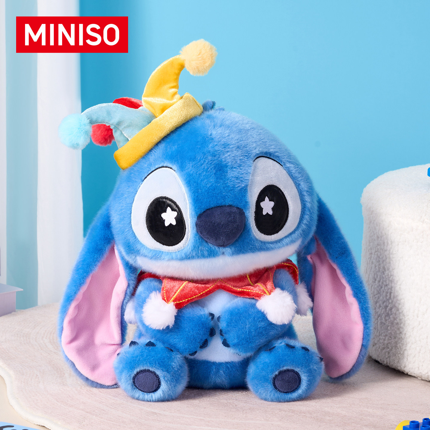 MINISO 名创优品迪士尼史迪奇淘气系列12号坐姿公仔惊喜小丑玩偶