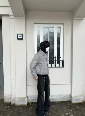 Baseplate 750G羊毛弯刀多裁片活页剪裁cleanfit重磅休闲复古外套