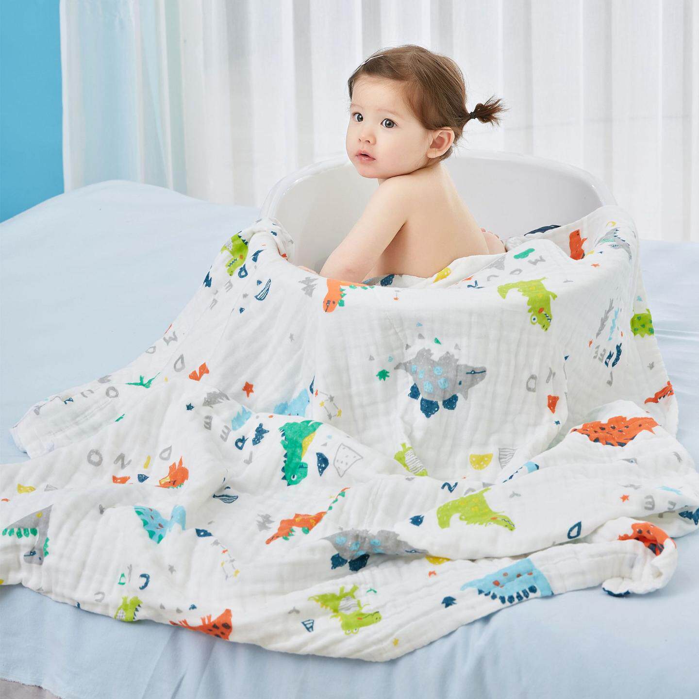 婴儿被子夏季薄款竹棉单层盖单纱布巾新生儿童小宝宝冰丝盖毯浴巾