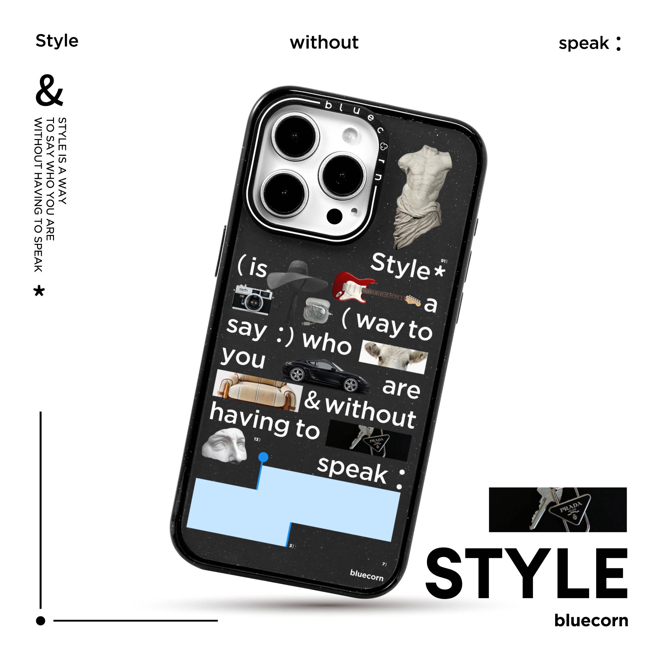 【bluecorn】蓝色苞米原创贴纸风STYLE适用于苹果iPhone 17/16/15/PRO MAX magsafe镜面磁吸防摔手机壳保护套