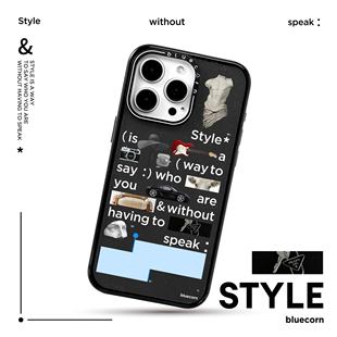 MAX 蓝色苞米原创贴纸风STYLE适用于苹果iPhone PRO magsafe镜面磁吸防摔手机壳保护套 bluecorn