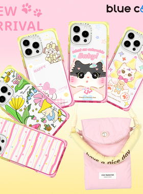 【bluecorn】蓝色苞米奶方Milkangle桃子汽水奶方+奶芙包组合适用于iPhone 16 15 PRO MAX闪粉渐变保护套