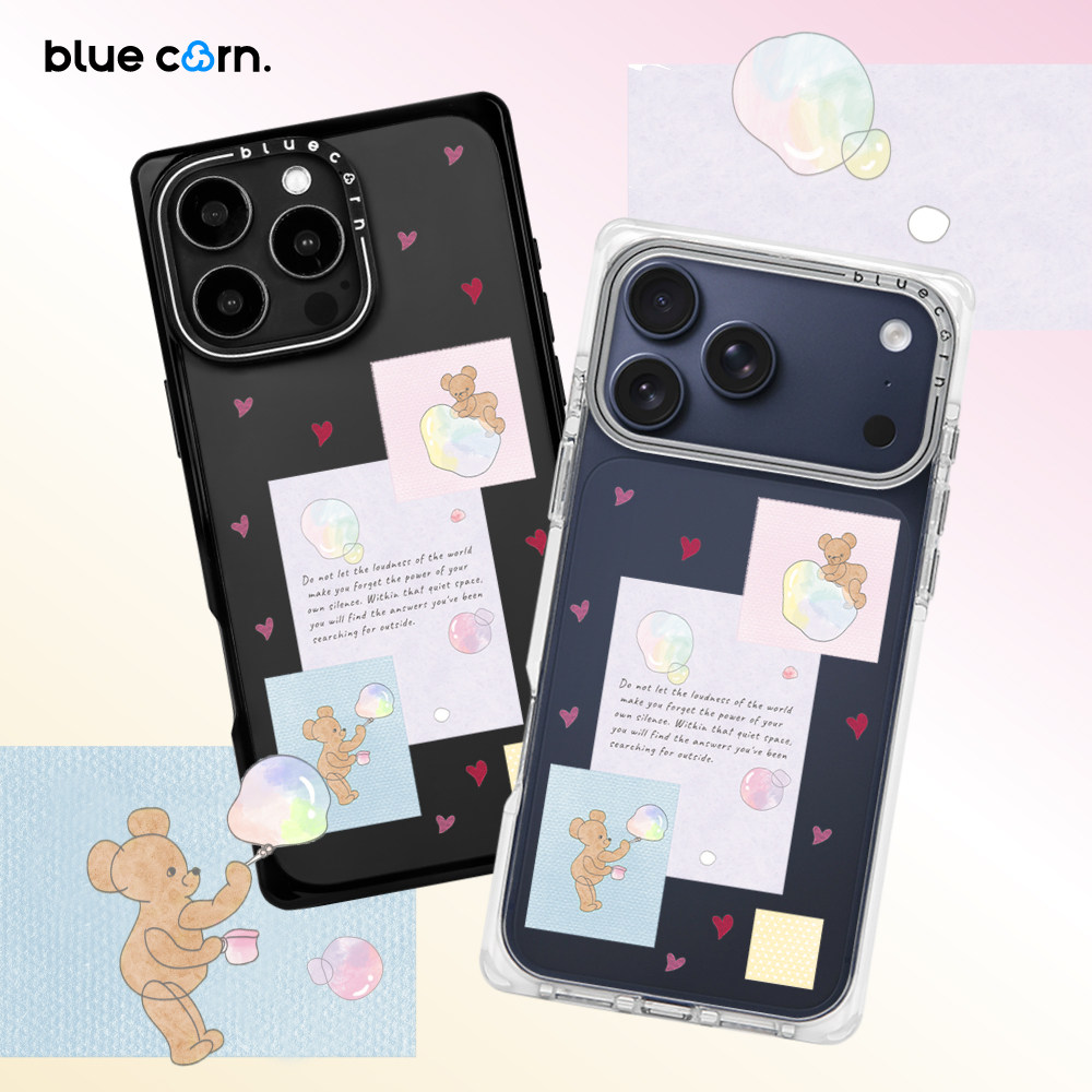 【bluecorn】蓝色苞米原创吹泡泡小熊适用于iPhone 1