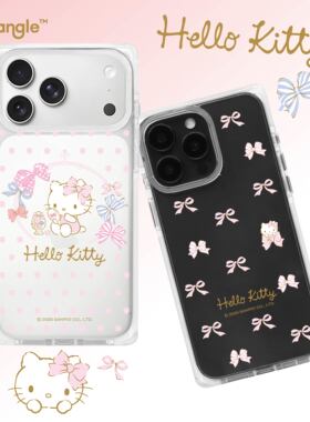 【bluecorn】三丽鸥正版授权Kitty凯蒂猫波点蝴蝶结KT适用于iPhone 1716 PRO MAX磁吸防摔手机壳保护套