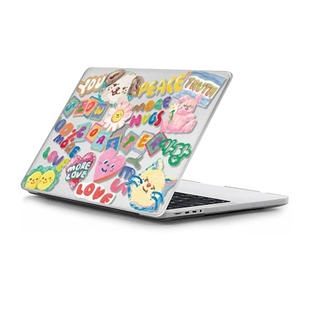 casetify卡通可爱防摔适用苹果Macbook 16寸保护壳抗震套透明卡通印花 pro笔记本电脑15