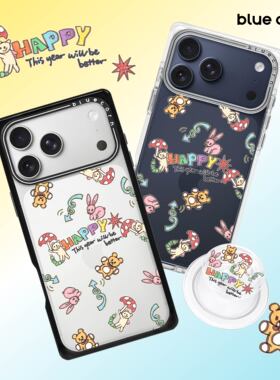 【bluecorn】蓝色苞米原创快乐玩偶适用于iPhone 17/16/15PRO/MAX magsafe镜面磁吸防摔手机壳全包保护套