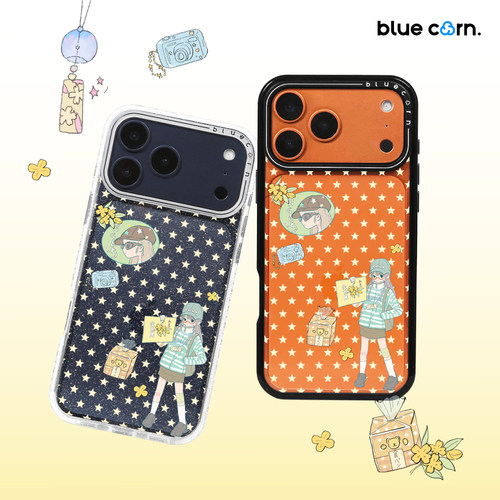 【bluecorn】蓝色苞米原创假日星愿适用于iPhone 17/16/15PRO/MAX magsafe镜面磁吸防摔手机壳全包卡通保护套
